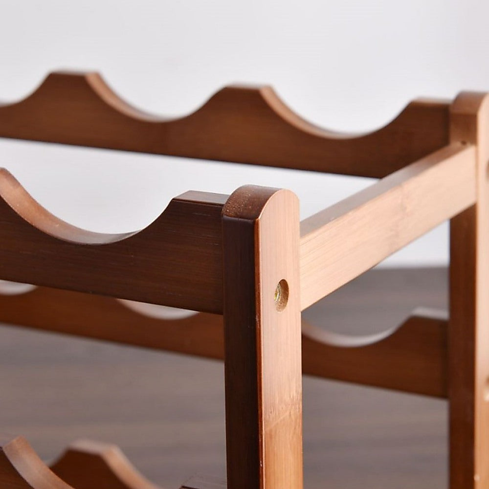 Bamboo Stackable Freestanding Countertop Wine Rack