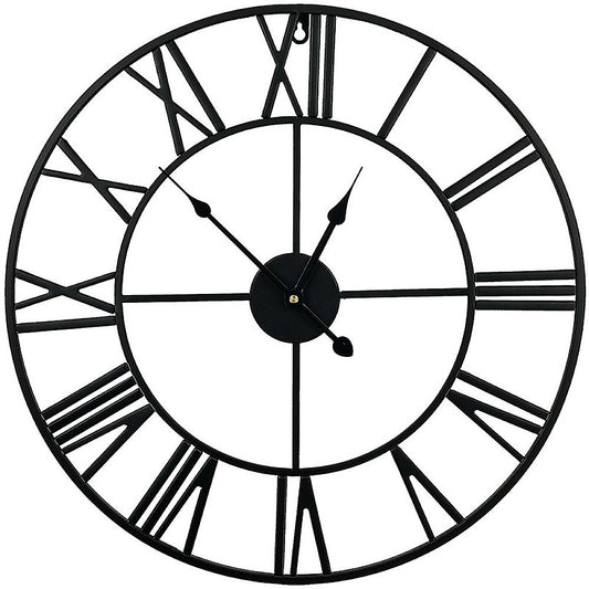 60cm Industrial Large Wall Clock Roman Numerals Style