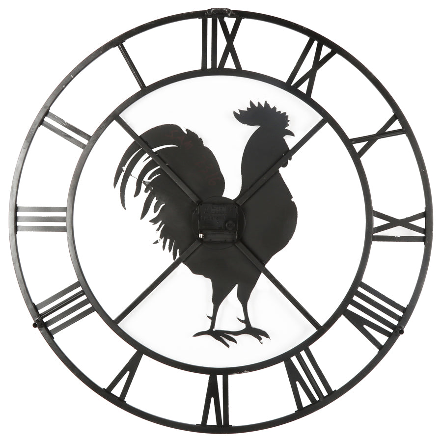 Country Rooster Wall Clock 60cm