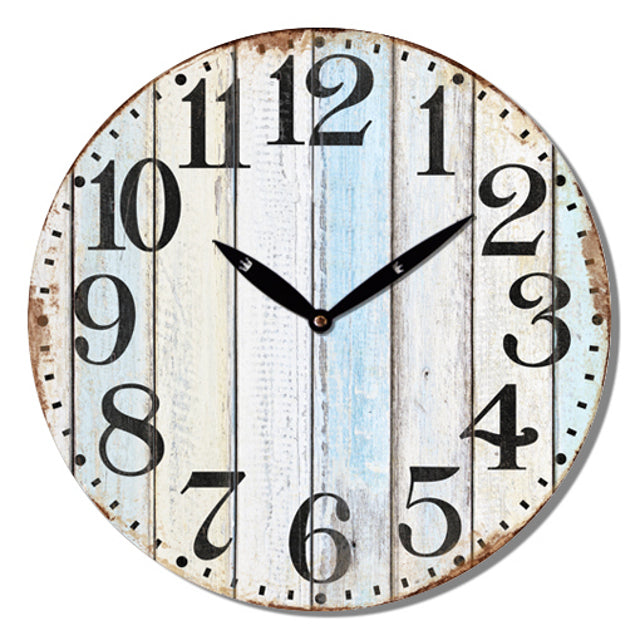 Rustic Round Wall Clock 28cm