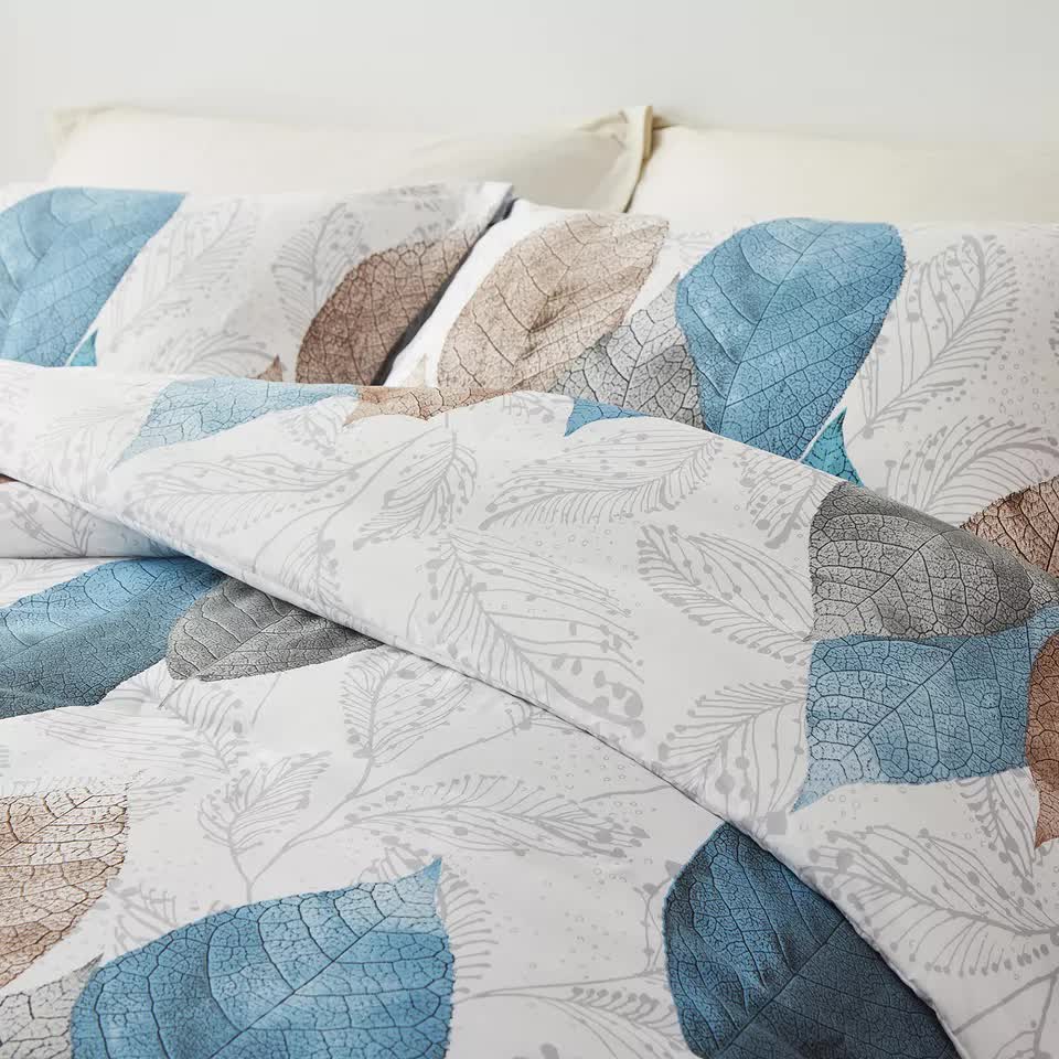 Classic Leaves Quilt Cover Set - 3 PC