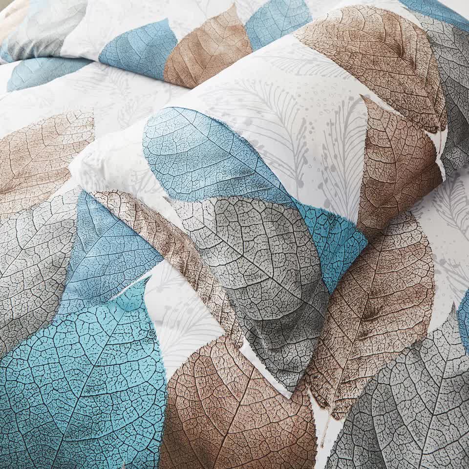 Classic Leaves Quilt Cover Set - 3 PC