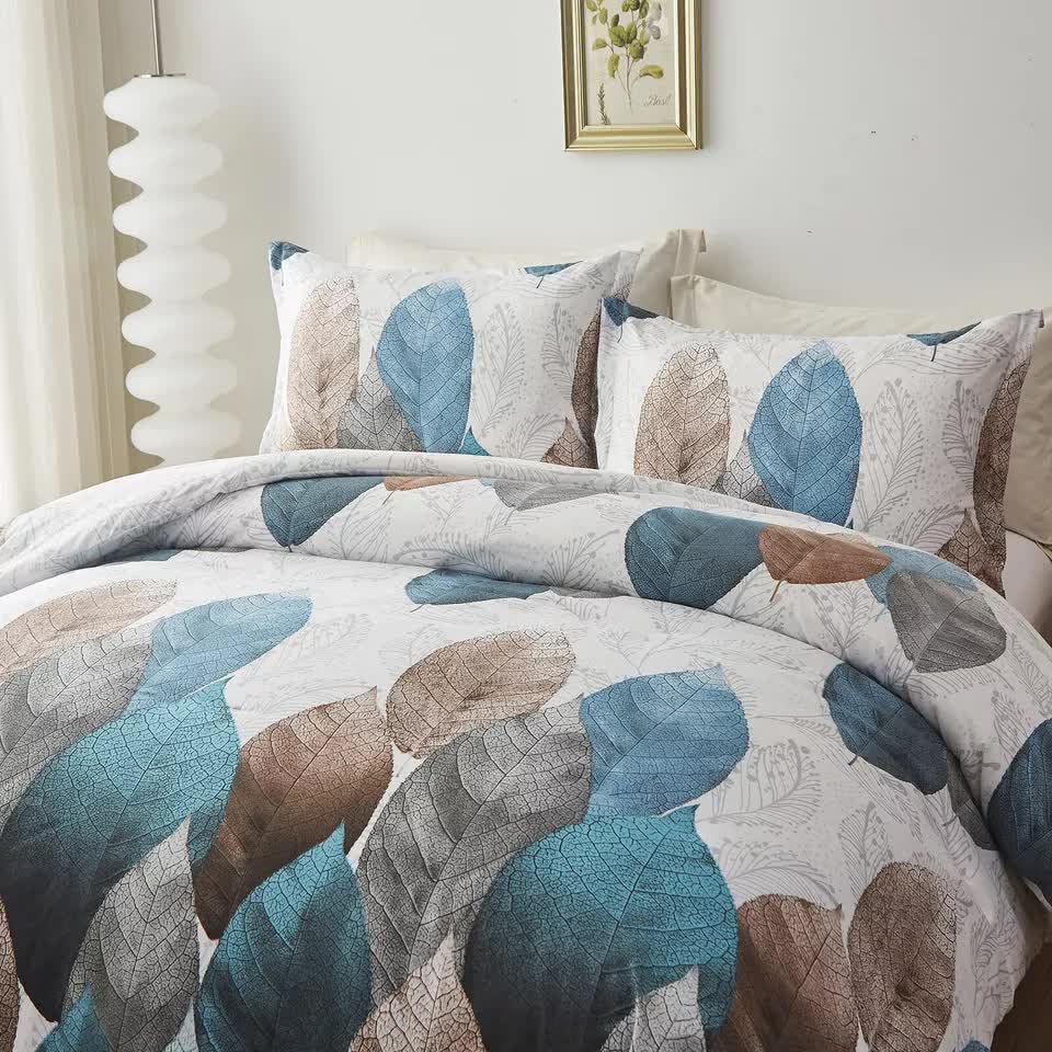 Classic Leaves Quilt Cover Set - 3PC