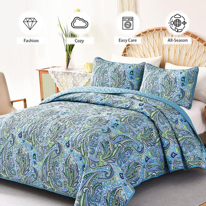 Richly Textured Quilted Coverlet - 3PC