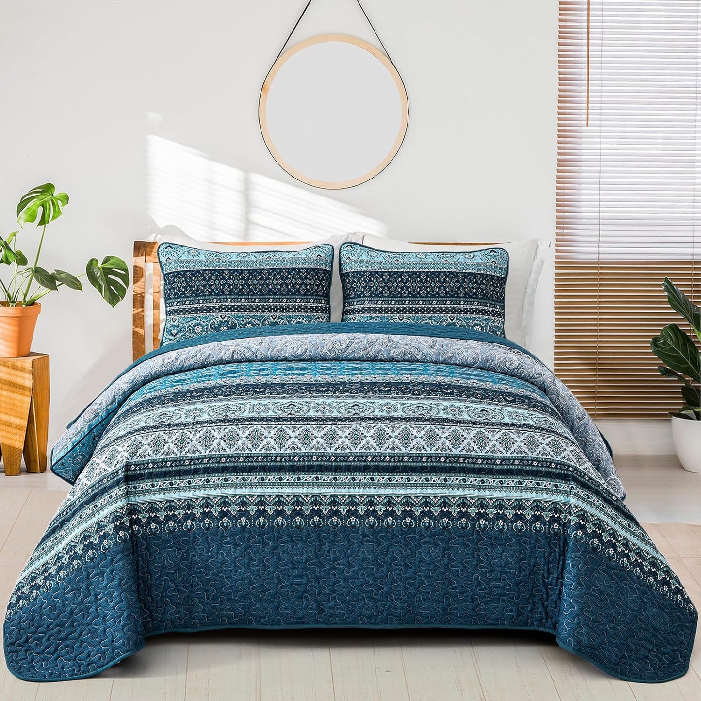 Opalescent Quilted Coverlet - 3PC