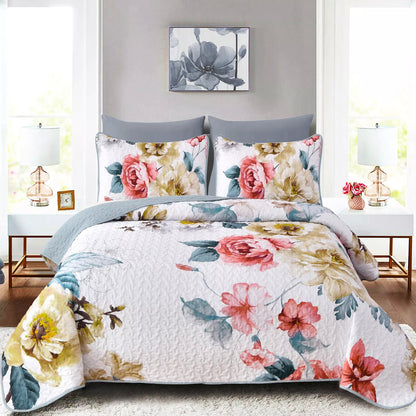Vibrant Quilted Coverlet - 3PC