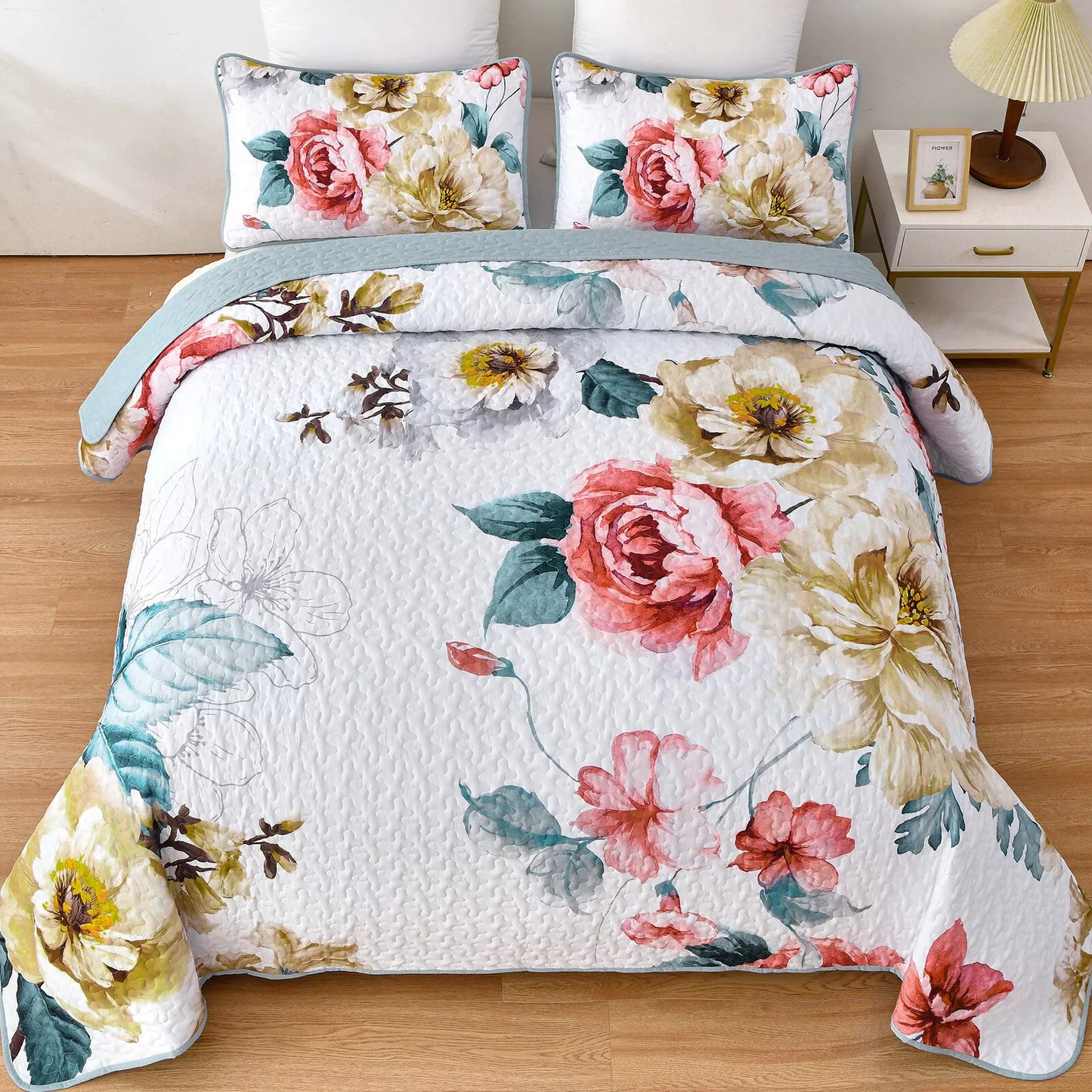 Vibrant Quilted Coverlet - 3PC