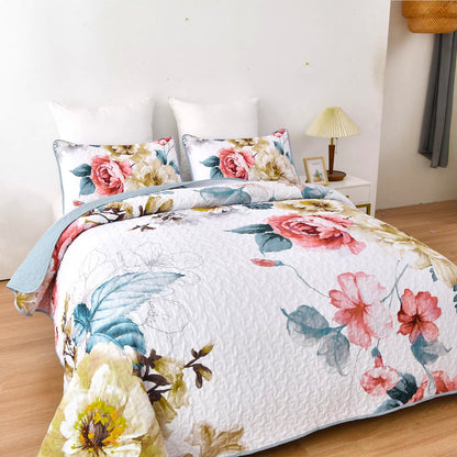 Vibrant Quilted Coverlet - 3PC