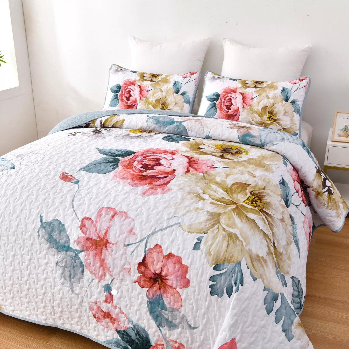 Vibrant Quilted Coverlet - 3PC