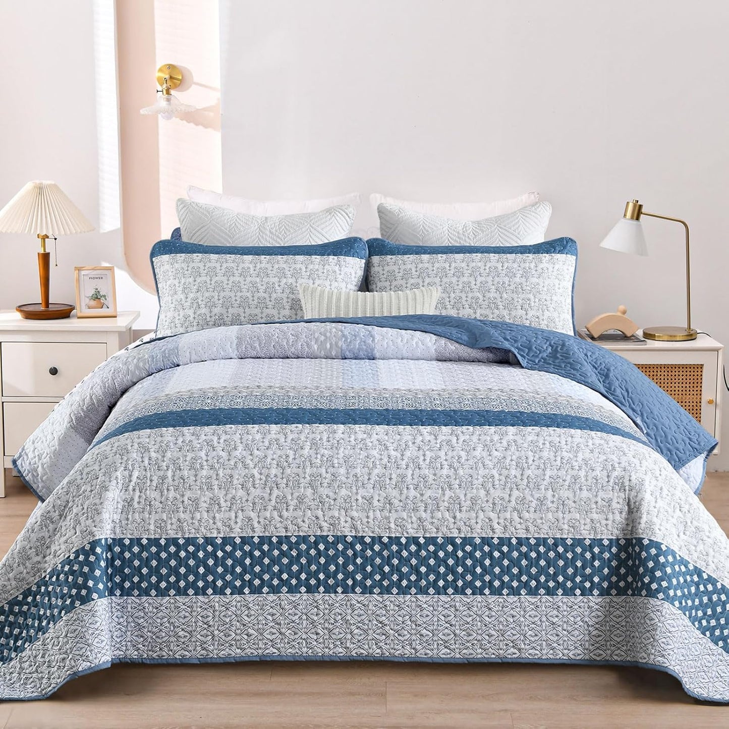 Dazzling Quilted Coverlet - 3PC