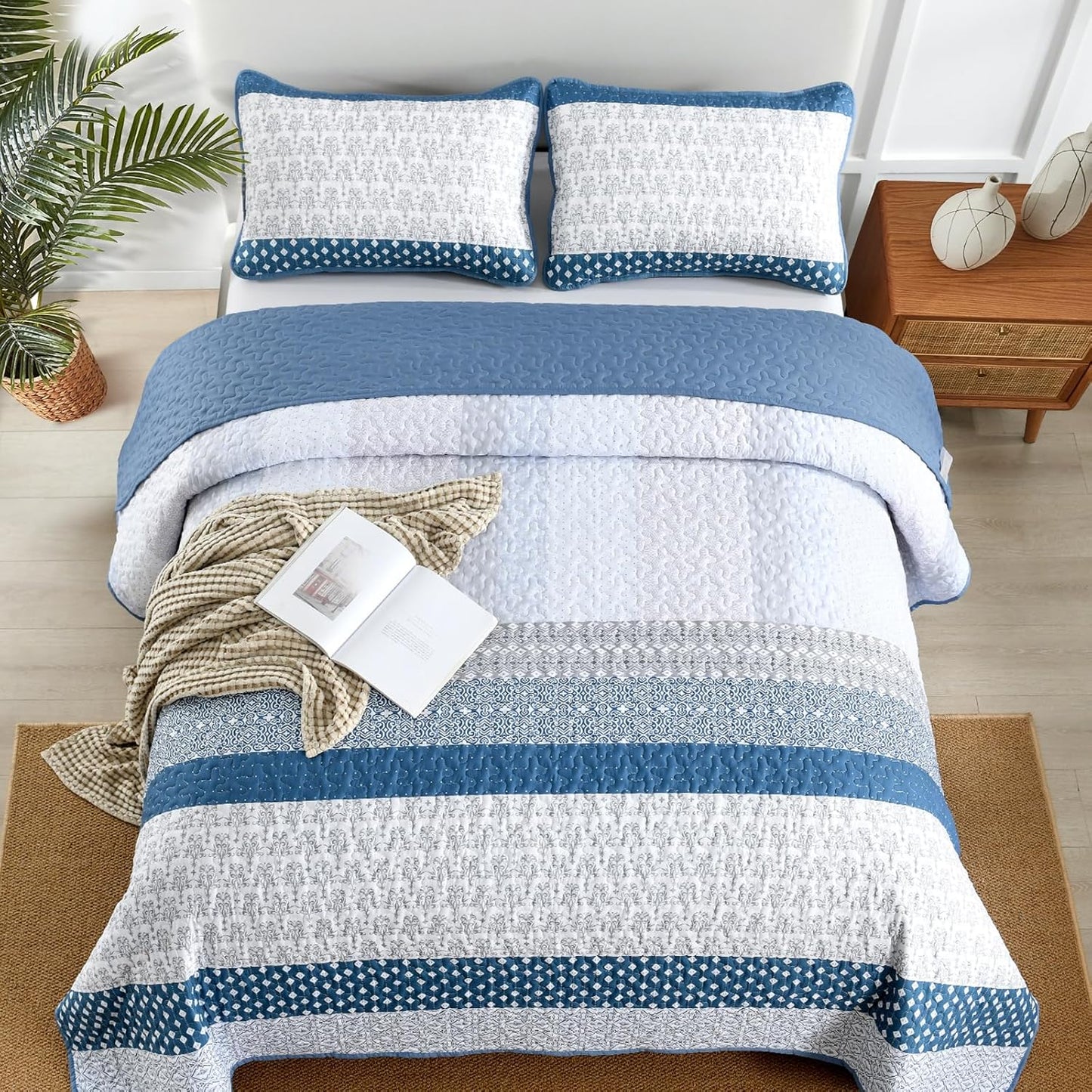 Dazzling Quilted Coverlet - 3PC