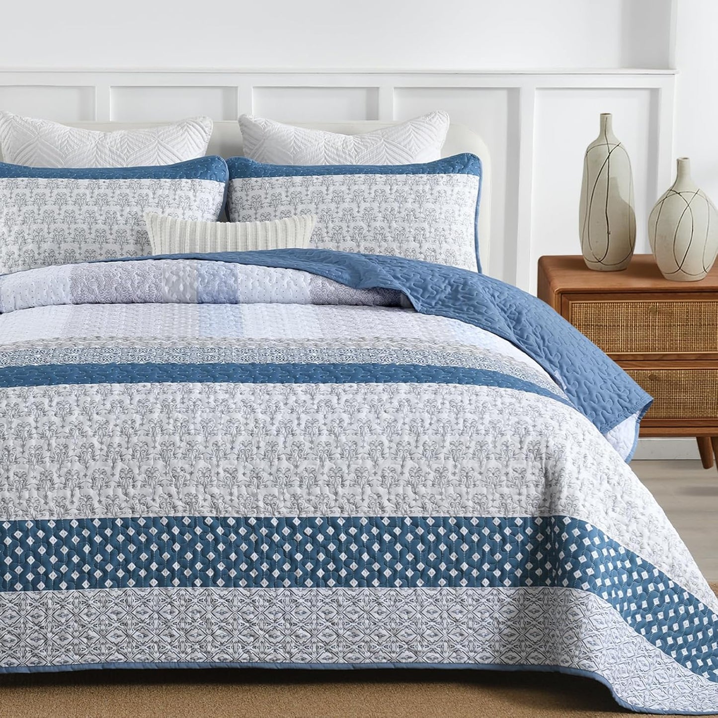 Dazzling Quilted Coverlet - 3PC