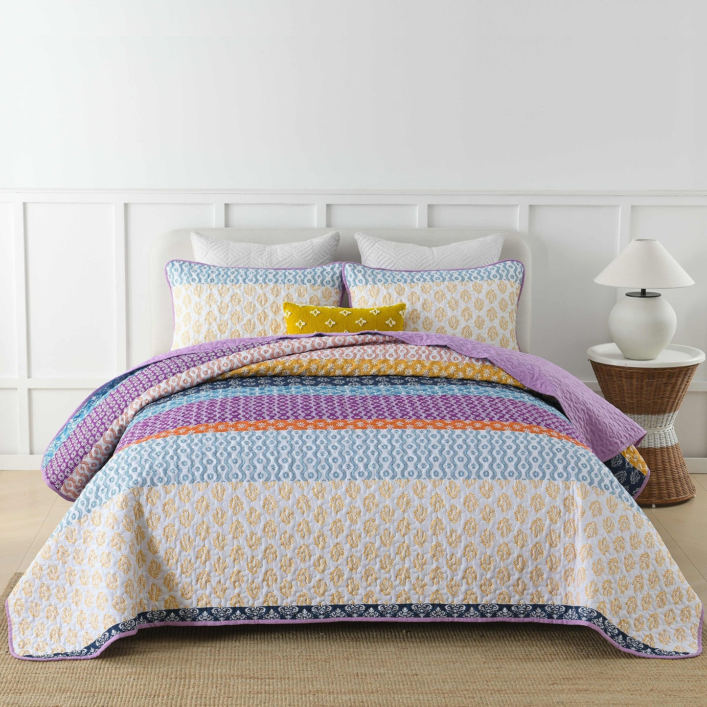 Quirky Quilted Coverlet - 3PC
