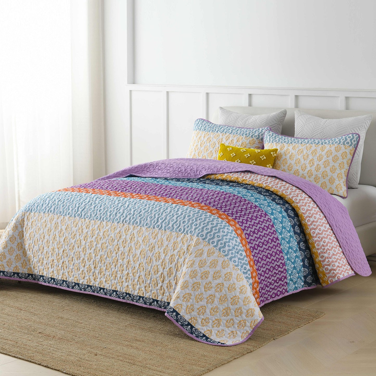 Quirky Quilted Coverlet - 3PC