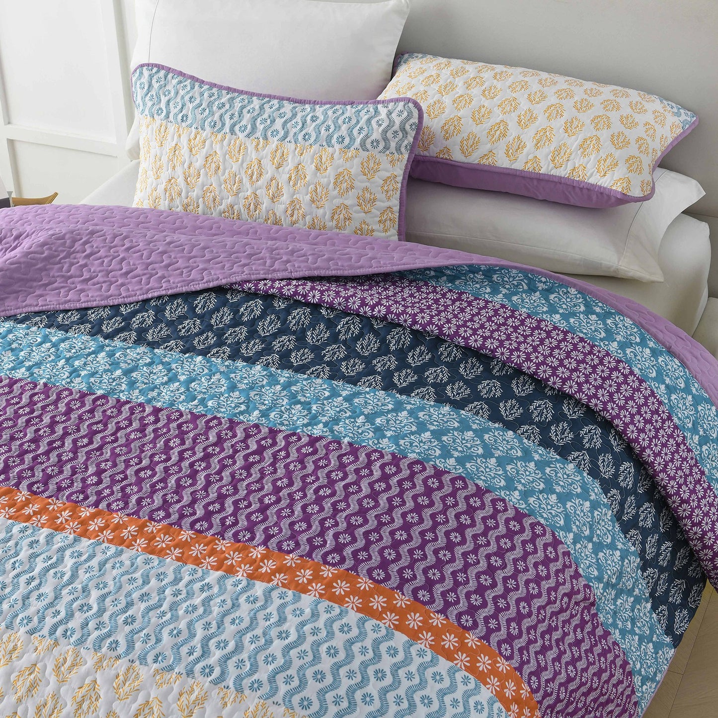 Quirky Quilted Coverlet - 3PC