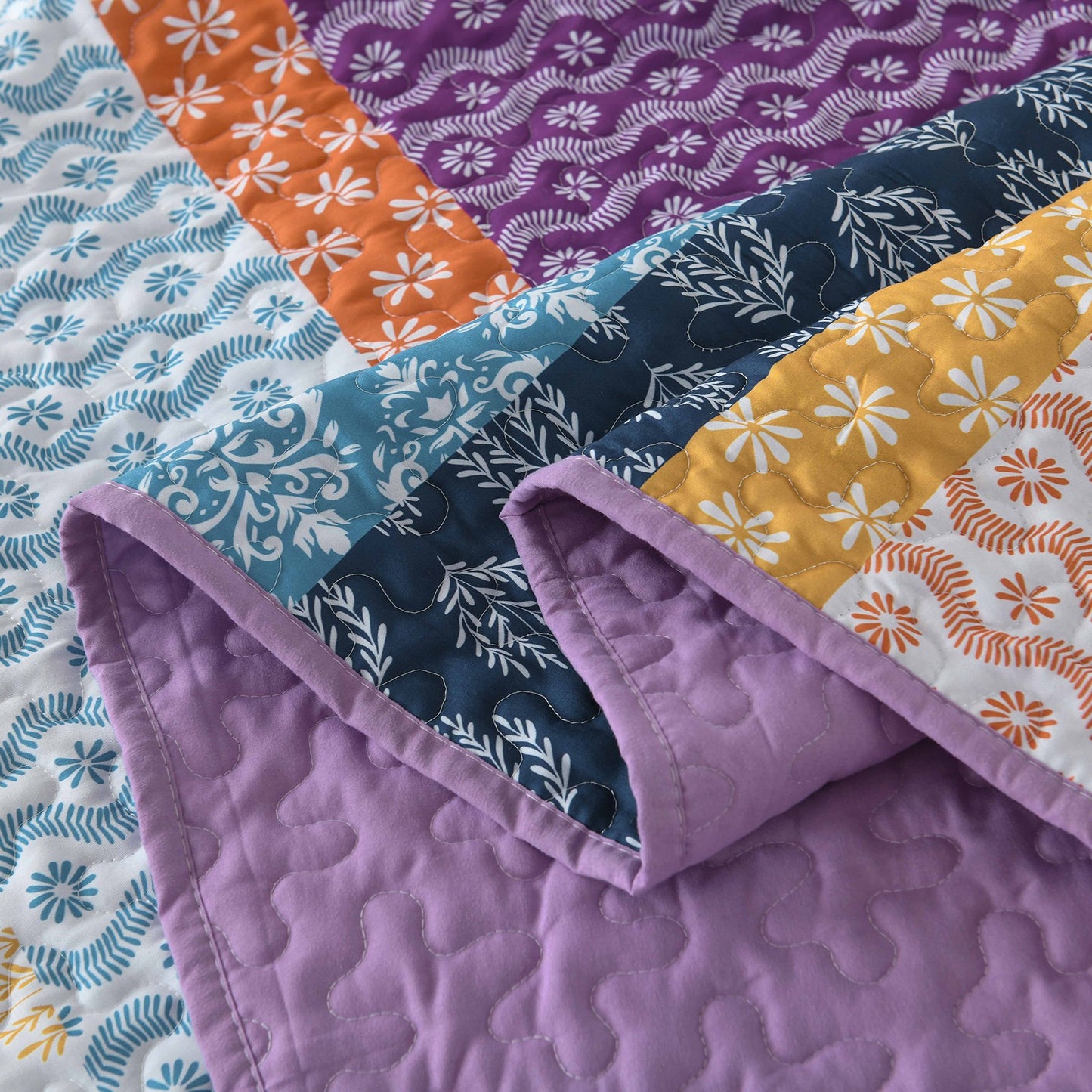 Quirky Quilted Coverlet - 3PC