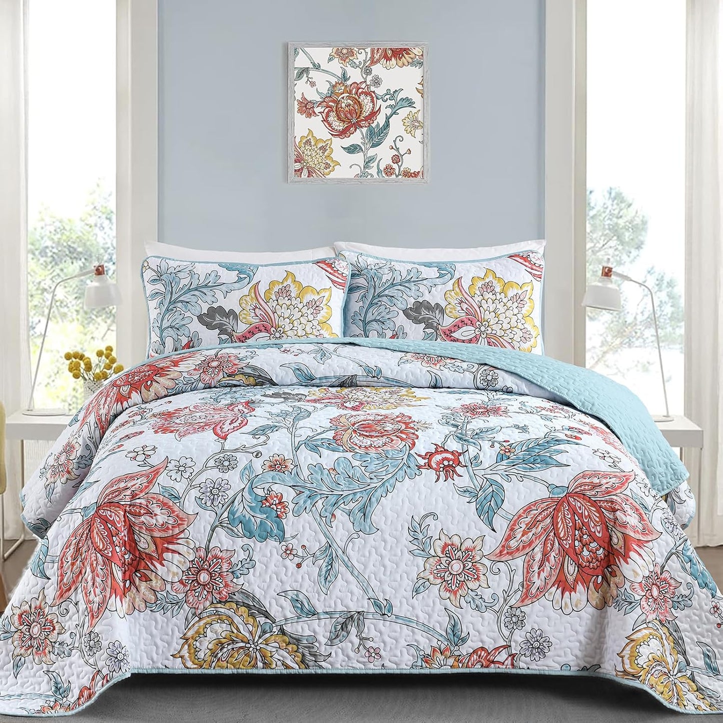Jazzy Quilted Coverlet - 3PC