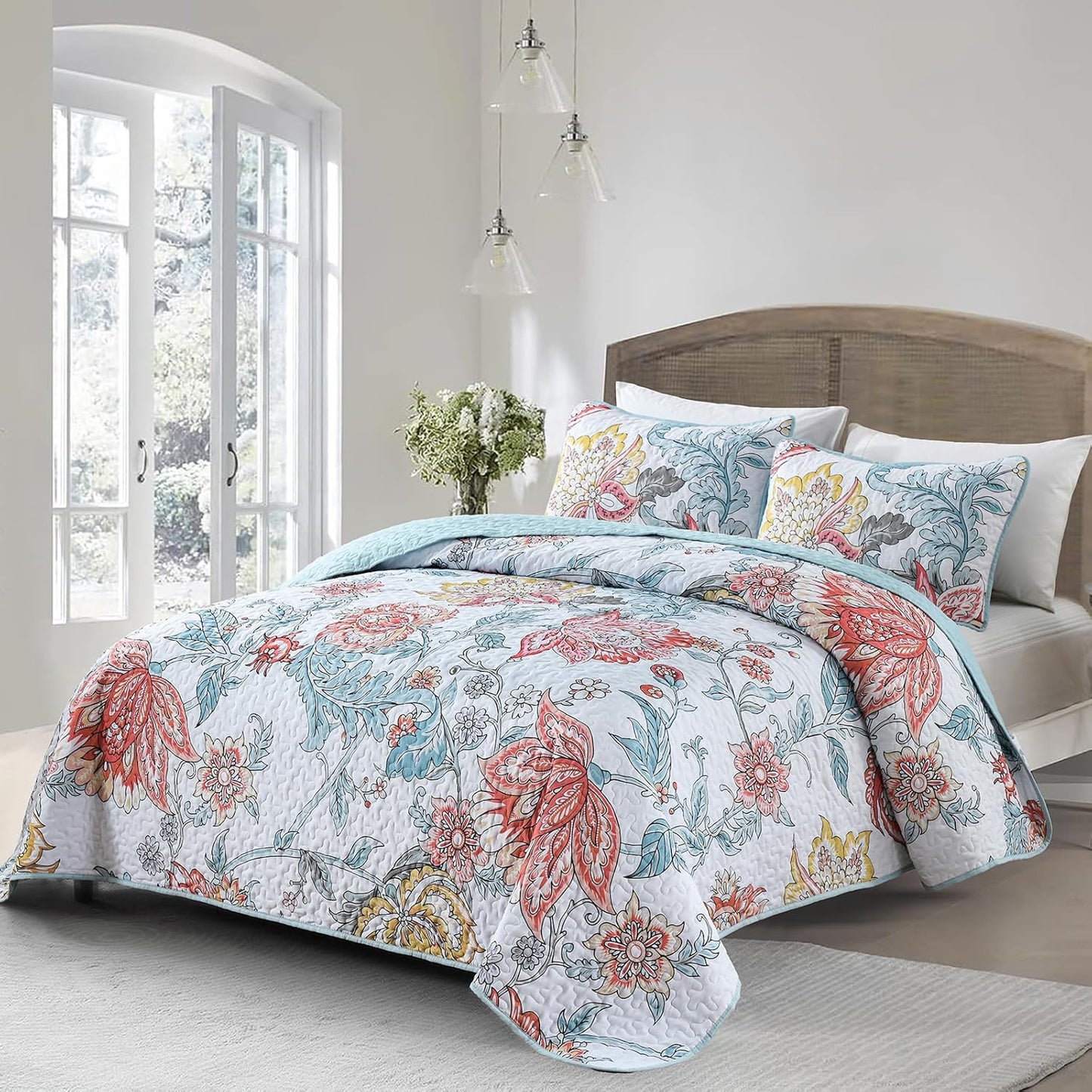 Jazzy Quilted Coverlet - 3PC