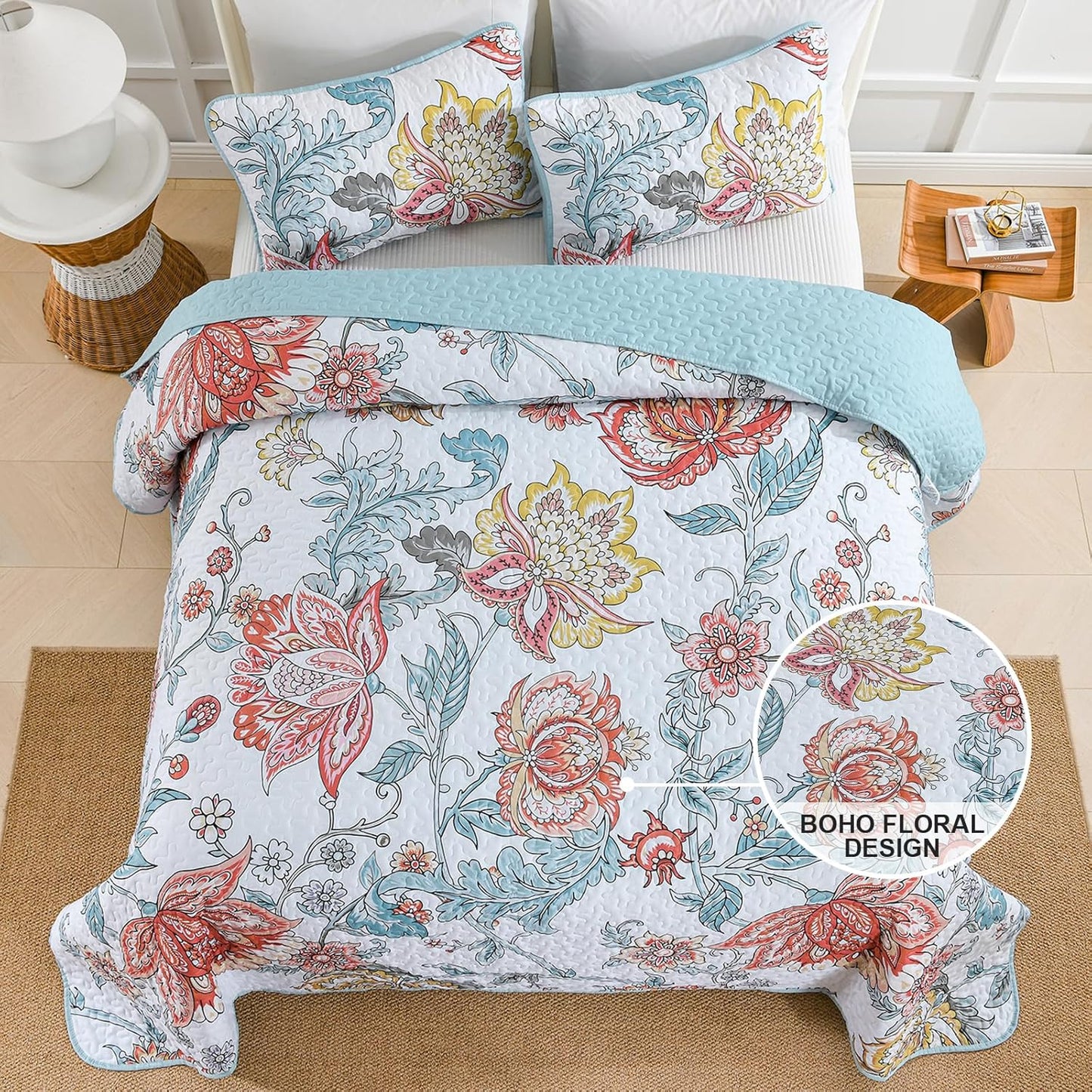 Jazzy Quilted Coverlet - 3PC