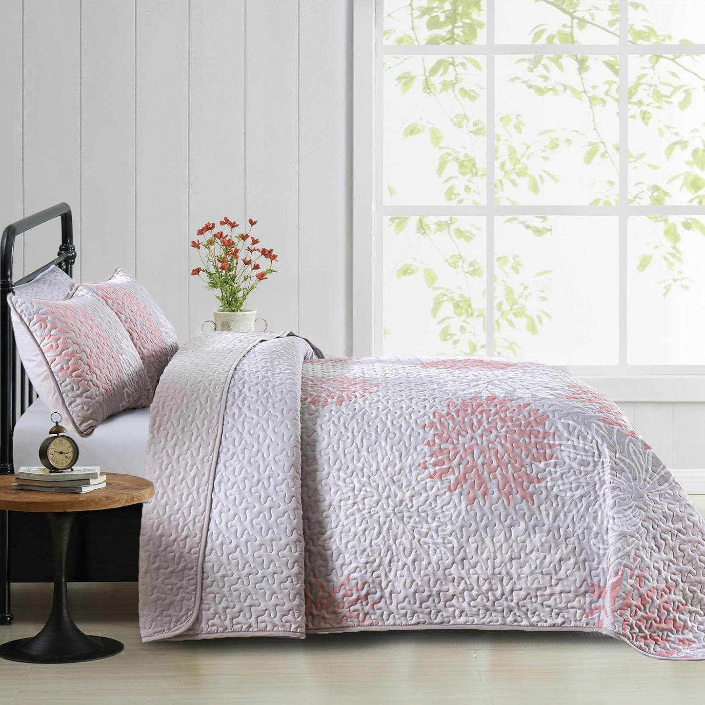 Patchwork Mosaic Quilted Coverlet - 3PC