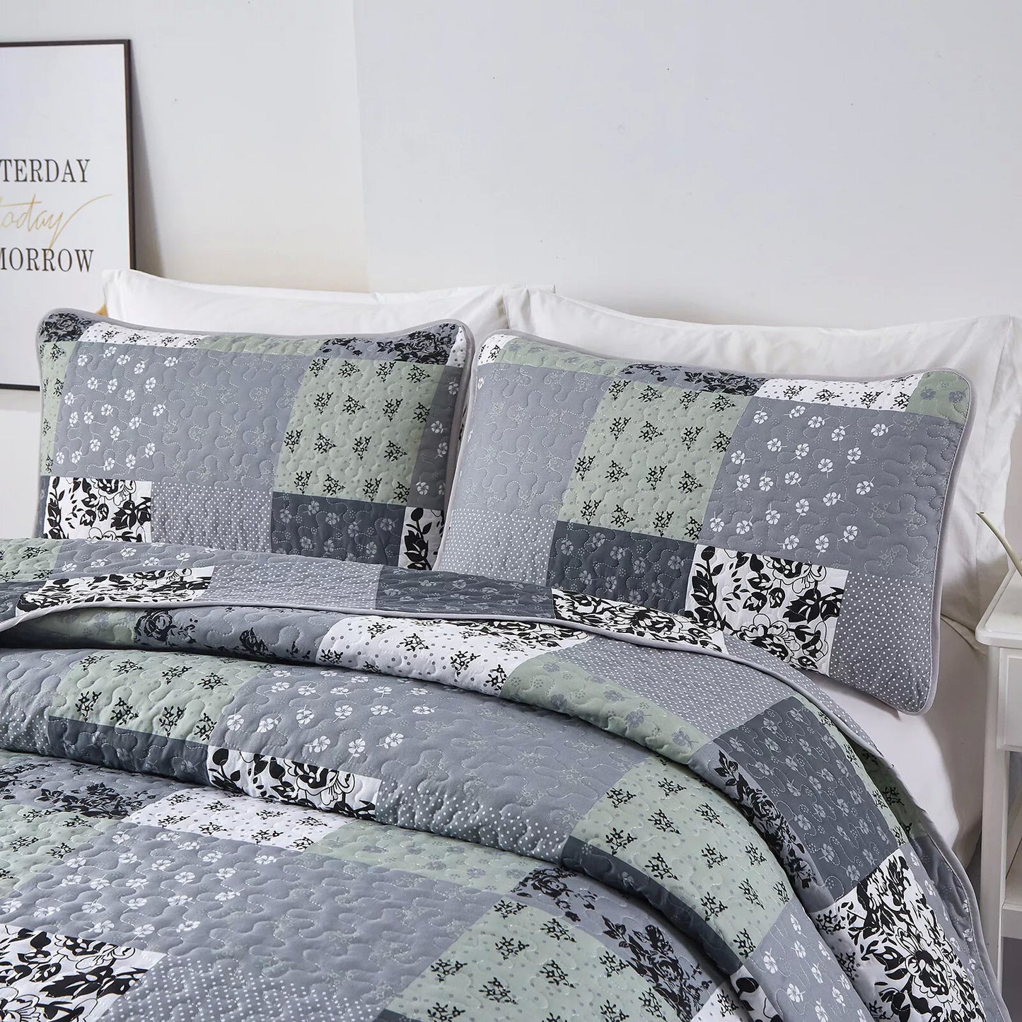 Vivacious Quilted Coverlet - 3PC
