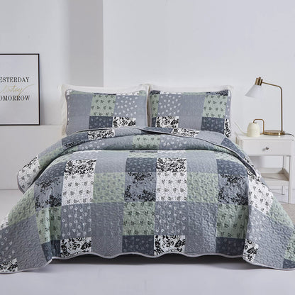 Vivacious Quilted Coverlet - 3PC