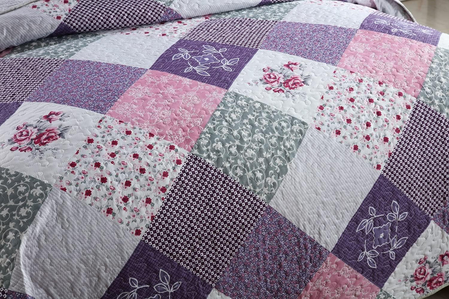 Quaint Quilted Coverlet - 3PC