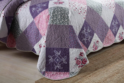 Quaint Quilted Coverlet - 3PC