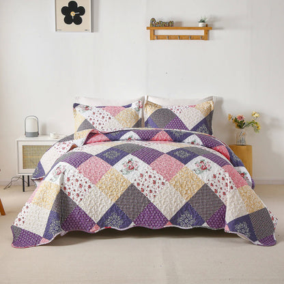 Intricate Quilted Coverlet- 3PC
