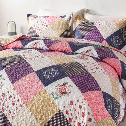 Intricate Quilted Coverlet- 3PC