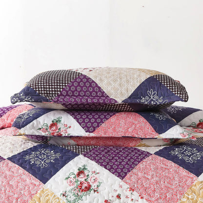 Intricate Quilted Coverlet- 3PC