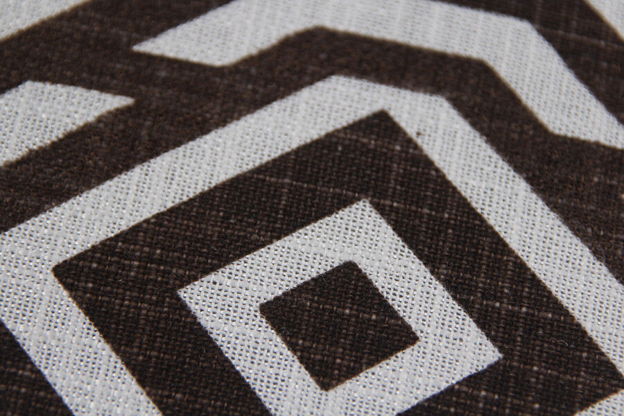 Ramie Cafe Lounge Couch - Brown Print