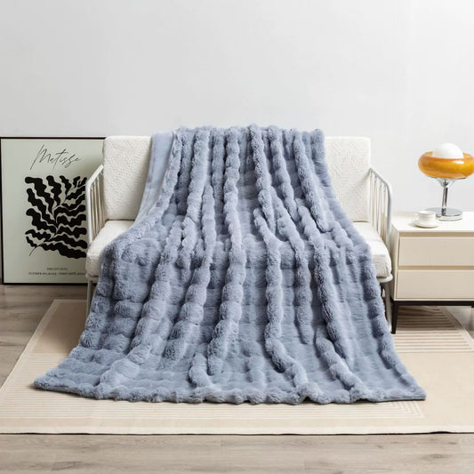 Toscana Plush Throw Blanket - Grey
