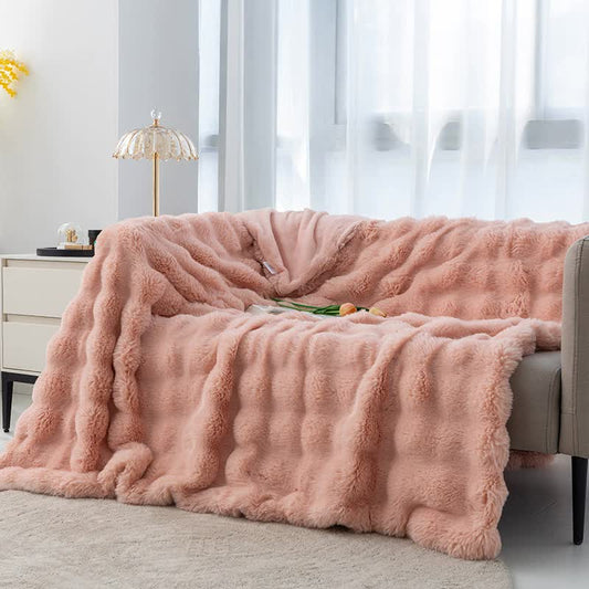 Toscana Plush Throw Blanket - Pink (Large)
