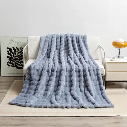 Toscana Plush Throw Blanket - Grey (Large)