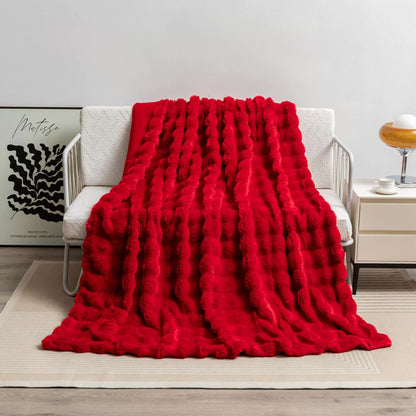 Toscana Plush Throw Blanket - Red (Large)