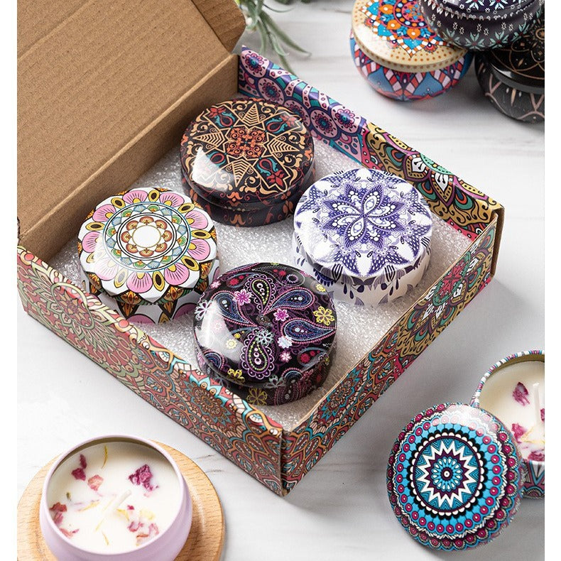 White Musk Elegance – Scented Candle Gift Set (4-Pack)