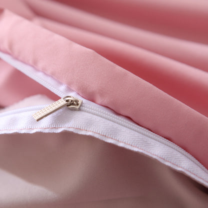 Mint Green & Grey Stitching Ultra-Soft Bedding Set - 4PC