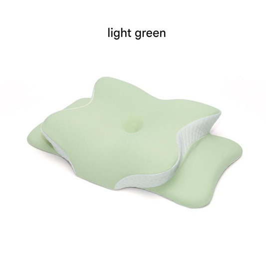 Ergonomic Butterfly Memory Foam Pillow - Light Green