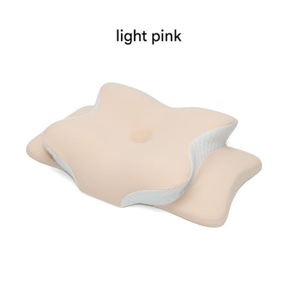 Ergonomic Butterfly Memory Foam Pillow - Light Pink