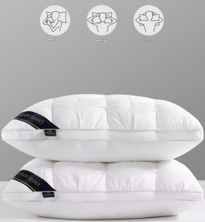 White Luxury Adjustable Bed Pillow Set - Twin Packs
