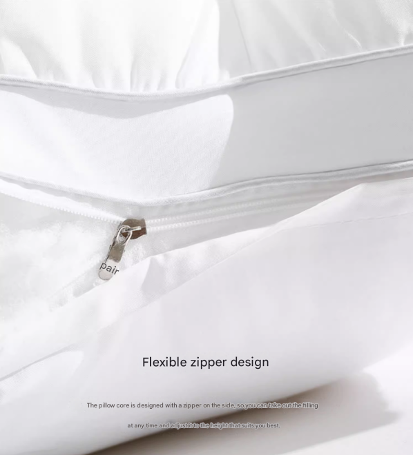 White Luxury Adjustable Bed Pillow Set - Twin Packs