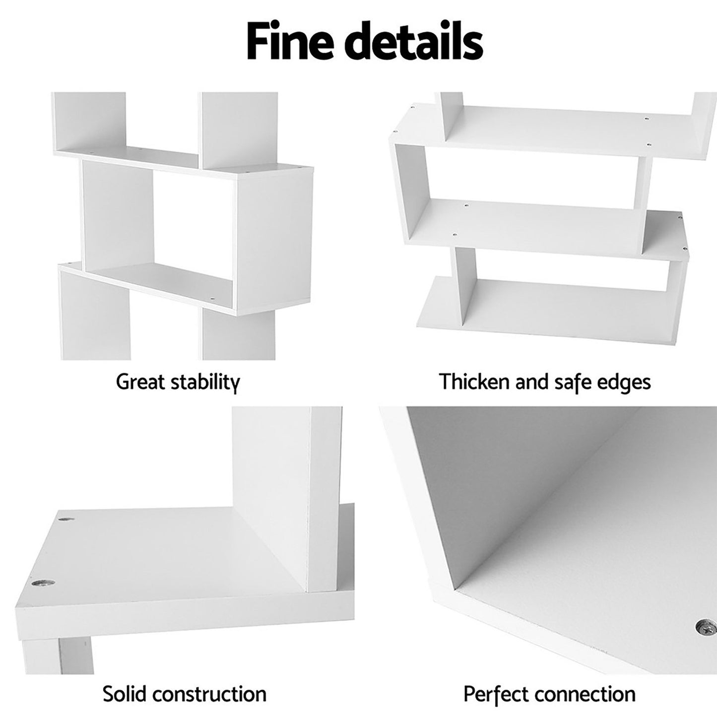 Elvis King Single Trundle Bed Frame and Bookshelf - White