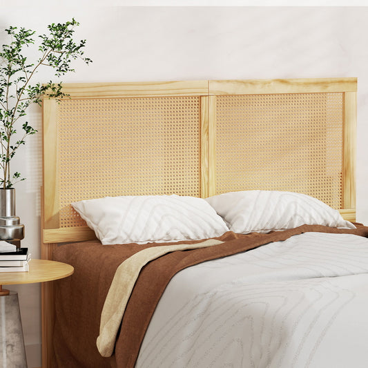 Bruno Double Rattan Bed Frame - Pine