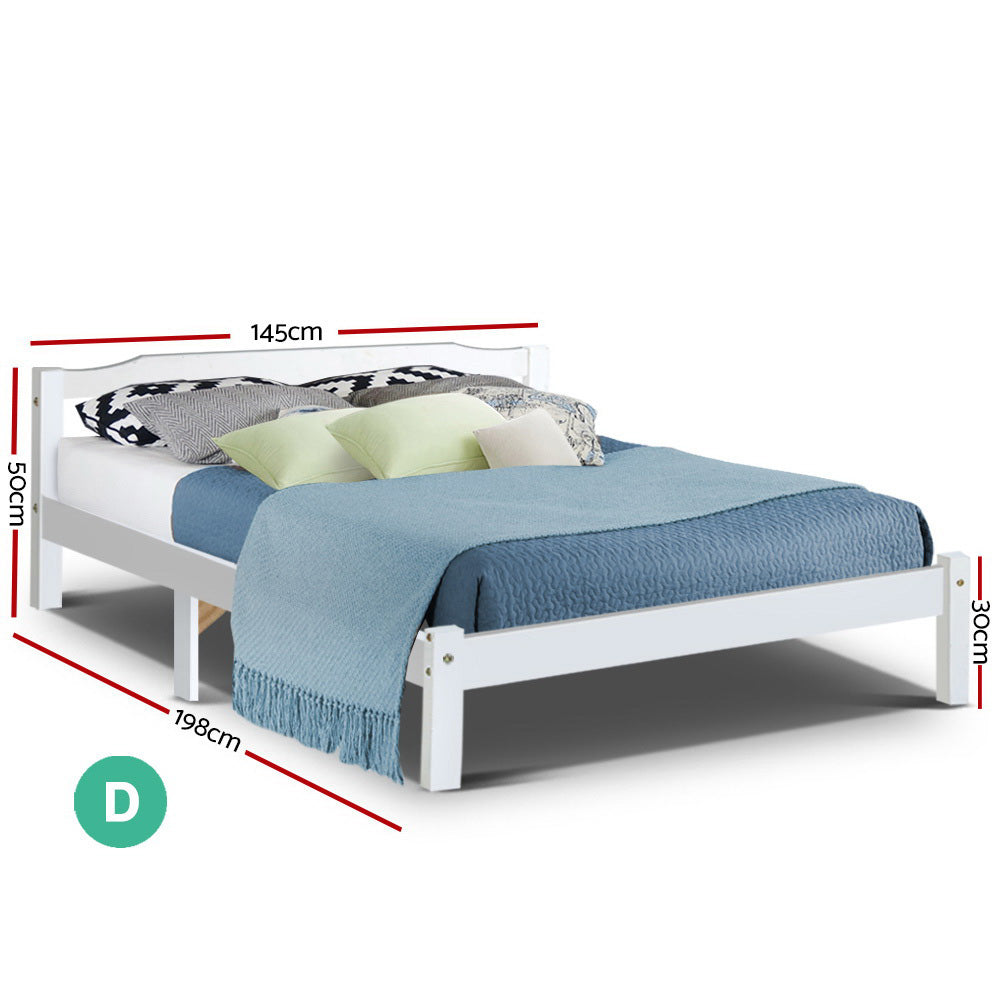 Lexi Double Bed Frame - White