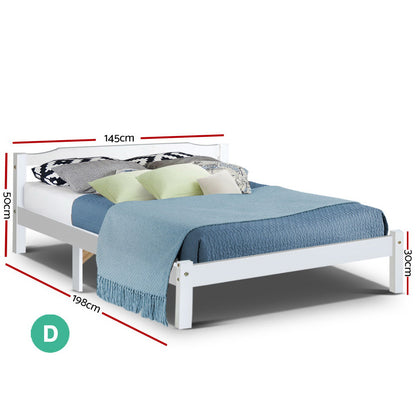 Lexi Double Bed Frame - White
