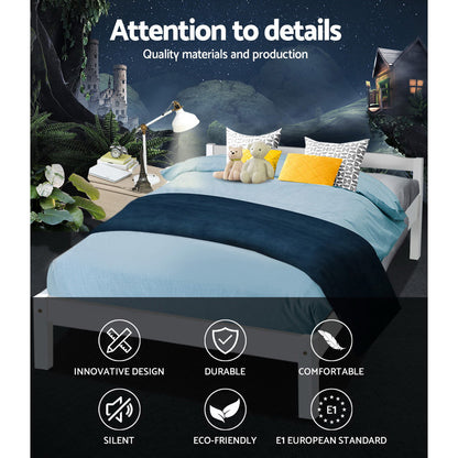 Lexi Double Bed Frame - White