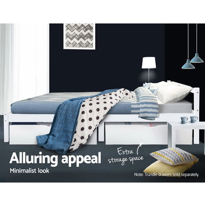 Lexi Double Bed Frame - White