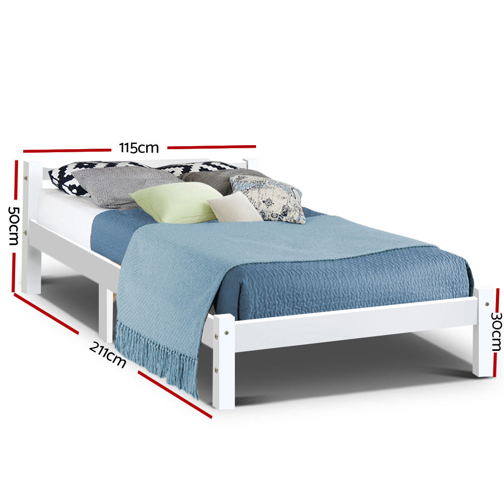 Lexi King Single Bed Frame - White
