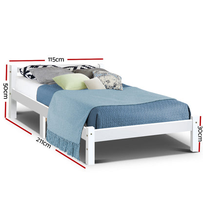 Lexi King Single Bed Frame - White